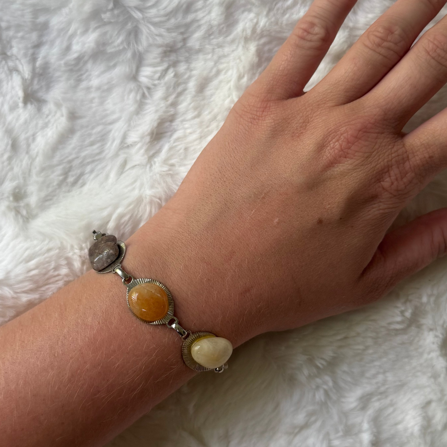 Vintage Tumbled Gemstone Bracelet
