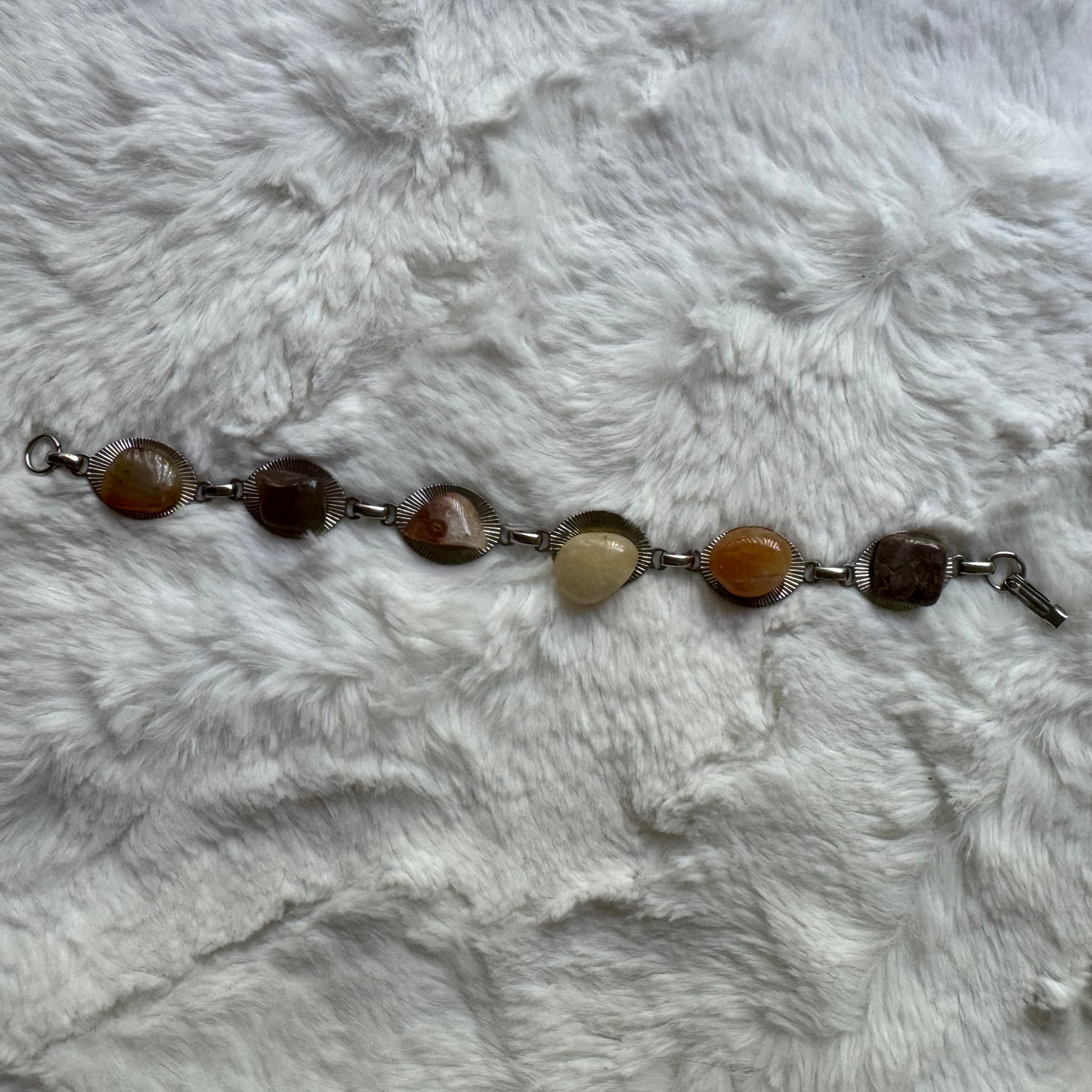 Vintage Tumbled Gemstone Bracelet