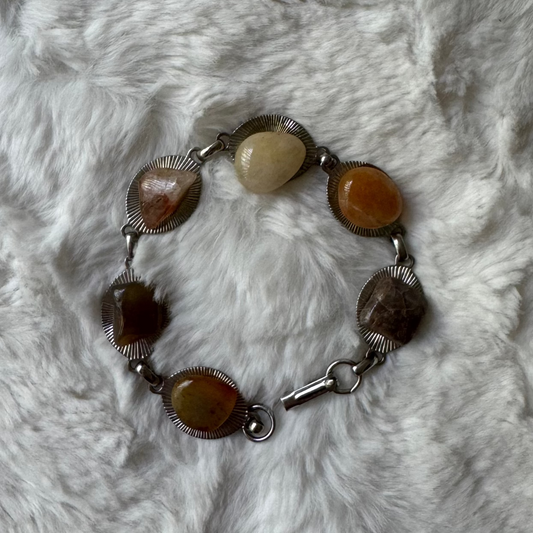 Vintage Tumbled Gemstone Bracelet