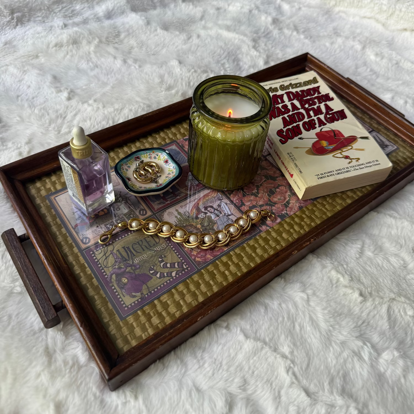 Wood & Glass "Wizard of Oz" Tray