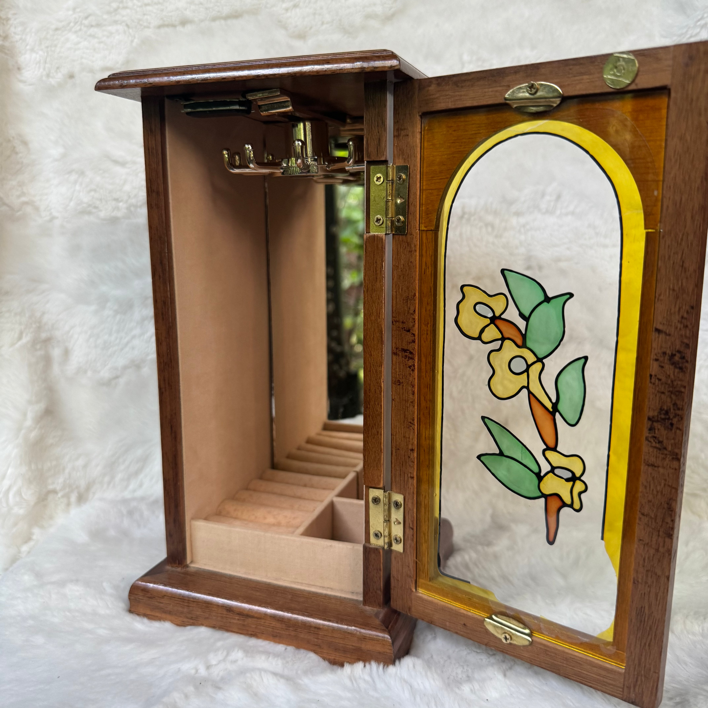 1987 Stained Glass Jewelry Box