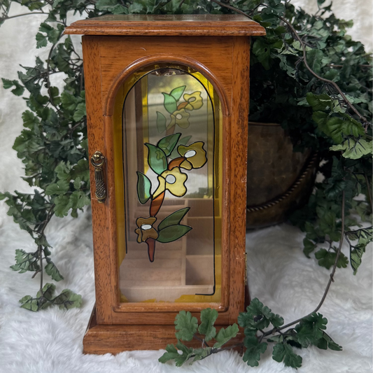 1987 Stained Glass Jewelry Box